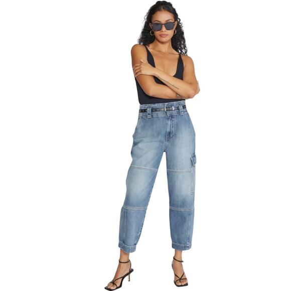 ETICA Juni Relaxed Cargo Jeans sz 27 28 NWT $238 MSRP Anthropologie Revolve - Picture 2 of 12